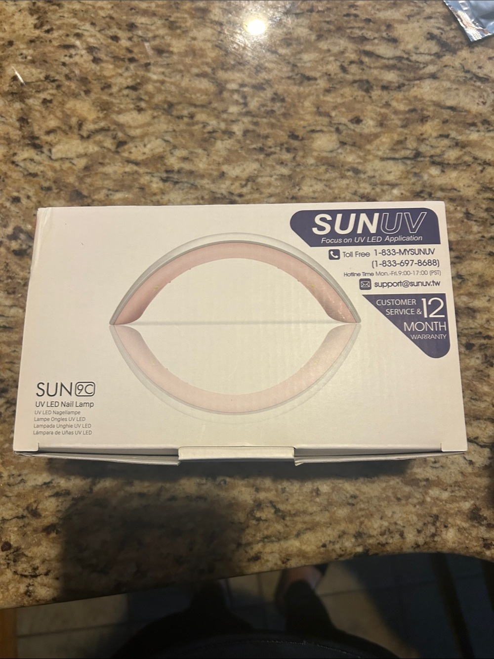 SUNUV Pink UV/LED Nail Lamp - Portable Curing Light